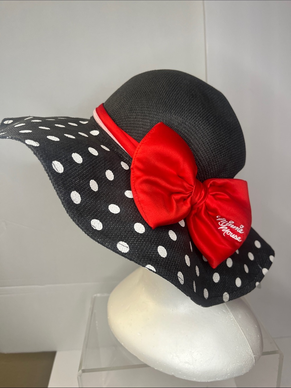 Disney Polka Dot Sun Hat with Red Bow